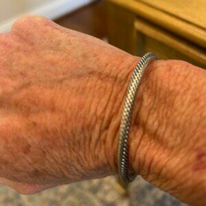 David Yurman Sterling Silver Cable Bracelet | Classic Hook Clasp | Authentic